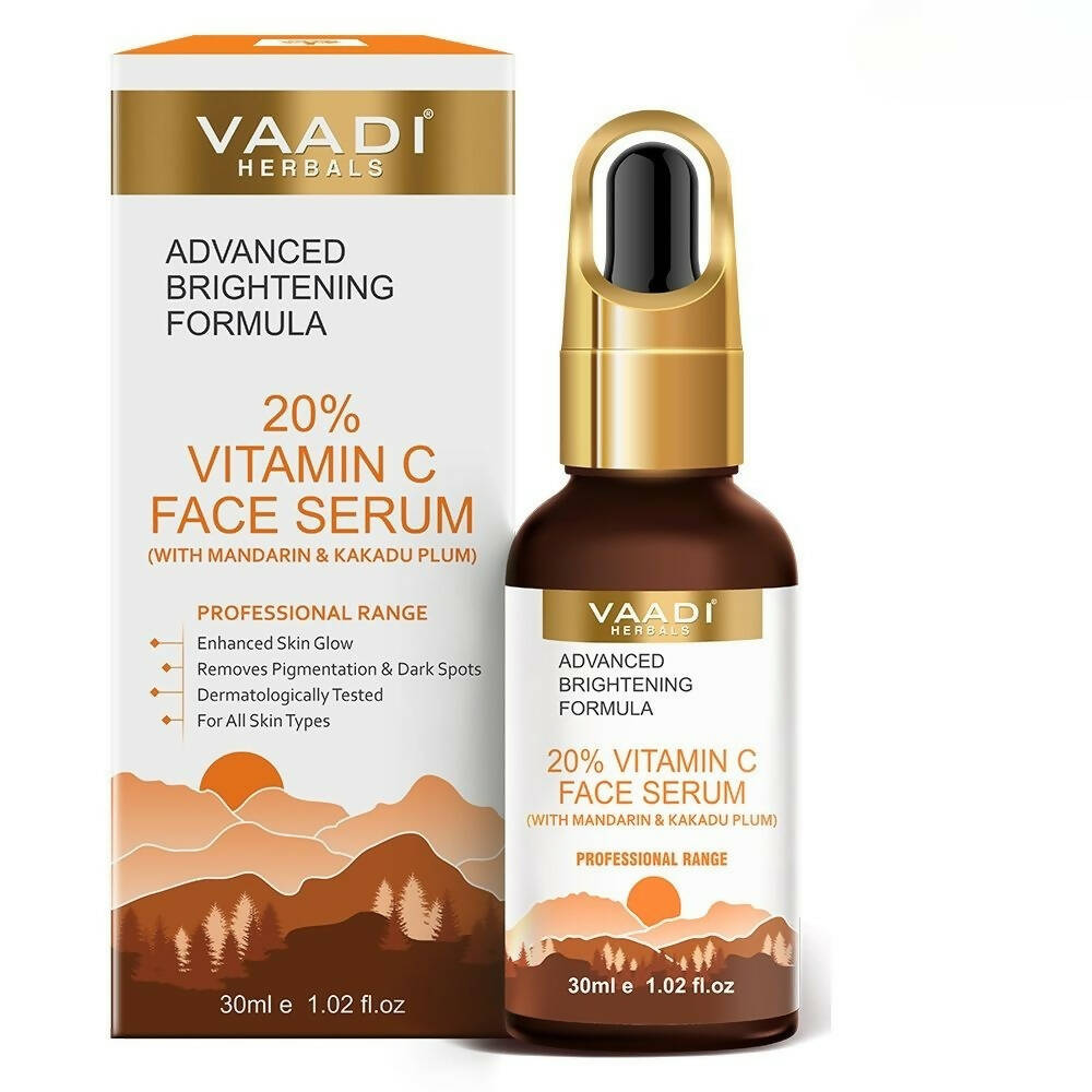 Vaadi Herbals 20% Vitamin C Face Serum With Advanced Brightening Formula - Distacart