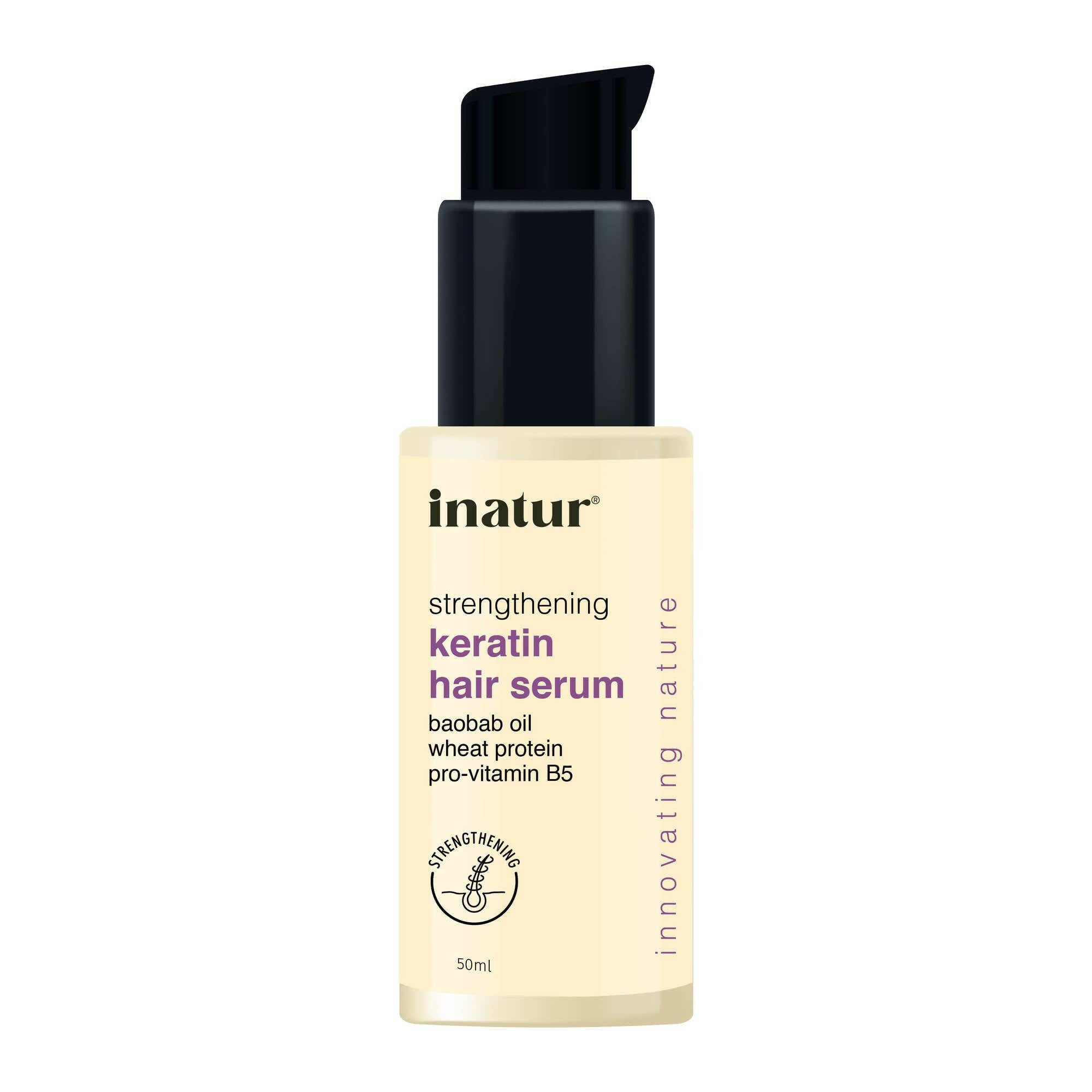 Inatur Strengthening Keratin Hair Serum - Distacart
