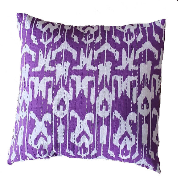 The Decor Nook Purple Base With White Print Cushion Cover - Distacart