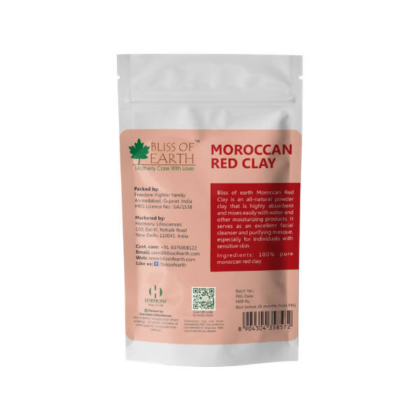 Bliss of Earth Mineral Rich And Natural Moroccan Red Clay - Distacart