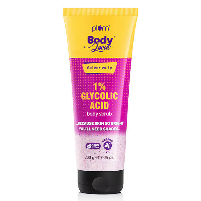 Plum BodyLovin Active-witty 1% Glycolic Acid Body Scrub - Distacart