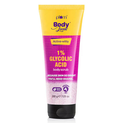 Plum BodyLovin Active-witty 1% Glycolic Acid Body Scrub - Distacart