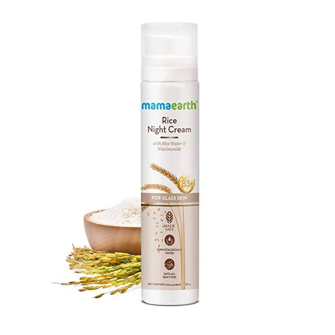 Mamaearth Rice Night Cream With Rice Water & Niacinamide - Distacart