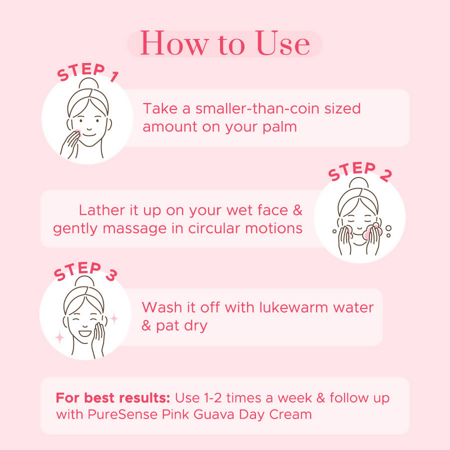 PureSense Pink Guava Face Wash - Distacart