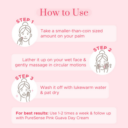 PureSense Pink Guava Face Wash - Distacart