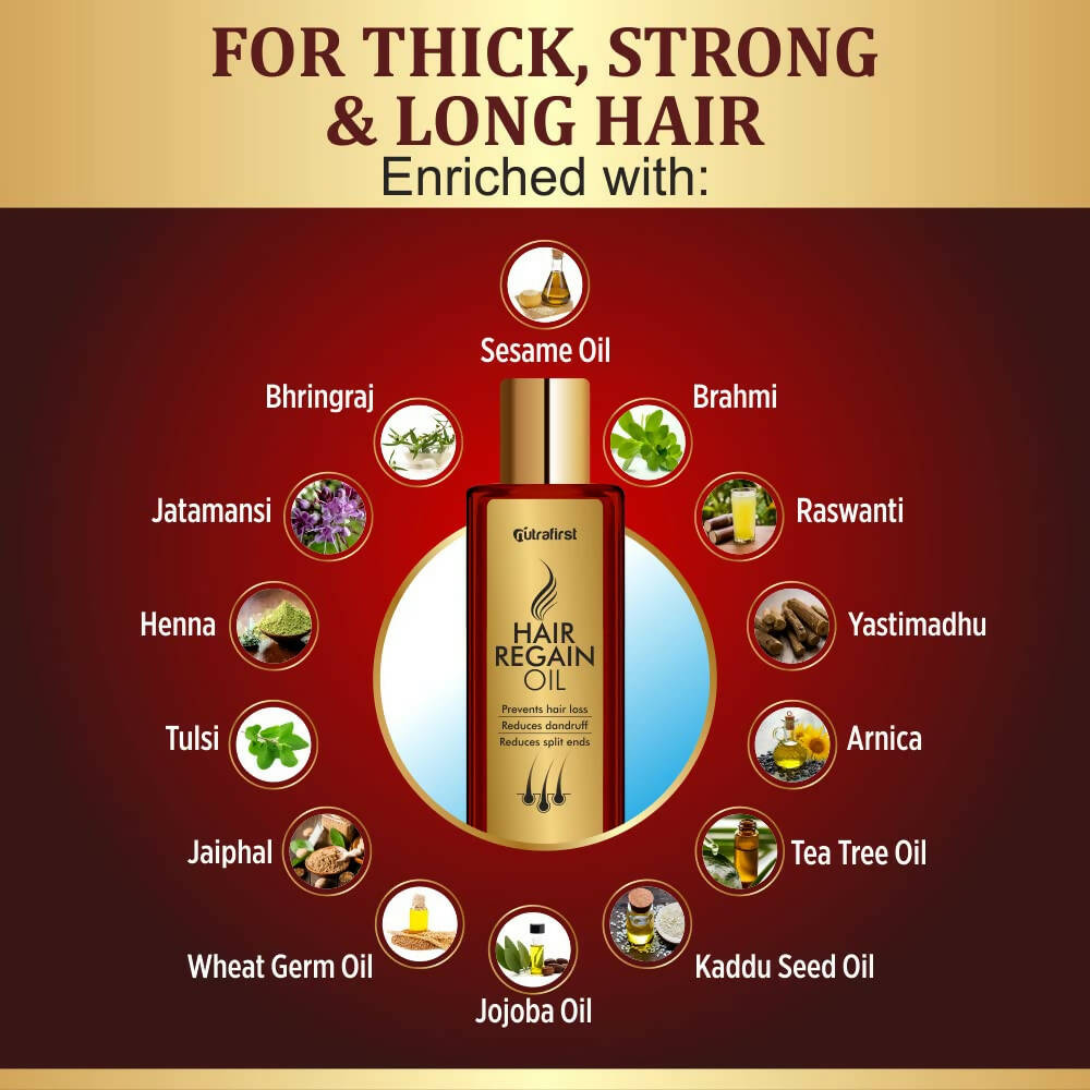 Nutrafirst Hair Growth & Regain Oil - Distacart