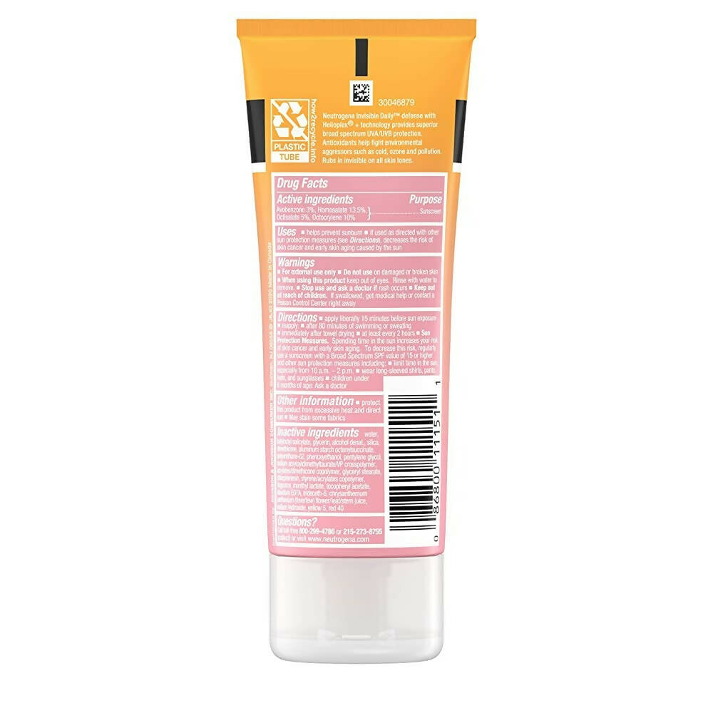 Neutrogena Invisible Daily Defense Sunscreen Lotion - Distacart