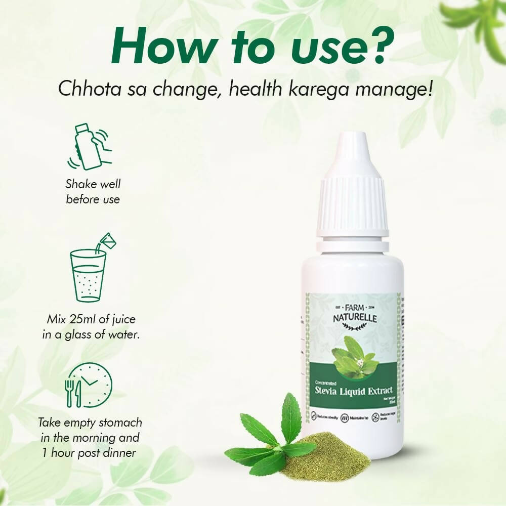 Farm Naturelle Concentrated Stevia Extract Liquid Drops - Distacart