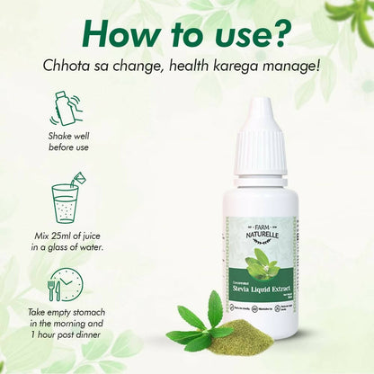 Farm Naturelle Concentrated Stevia Extract Liquid Drops - Distacart
