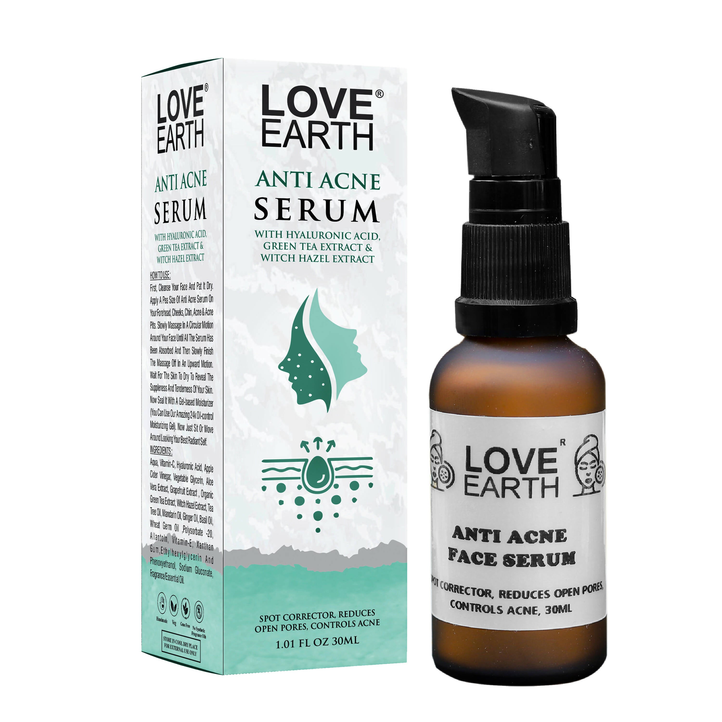 Love Earth Anti Acne Face Serum - Distacart