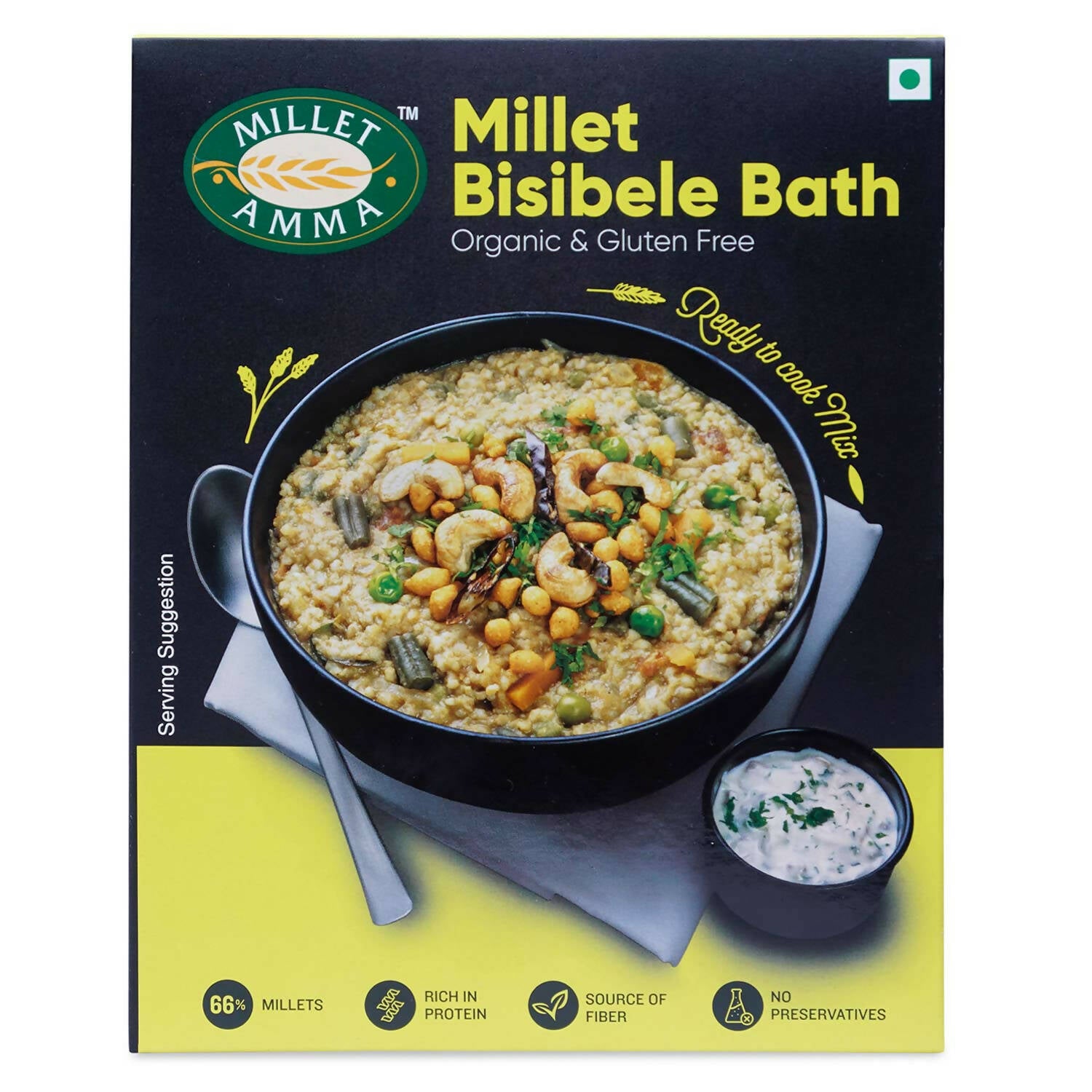 Millet Amma Organic Millet Bisibele Bath Mix - Distacart