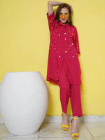 Thumbnail for Women Republic Pink Cotton Embellished Kurta Set - Distacart