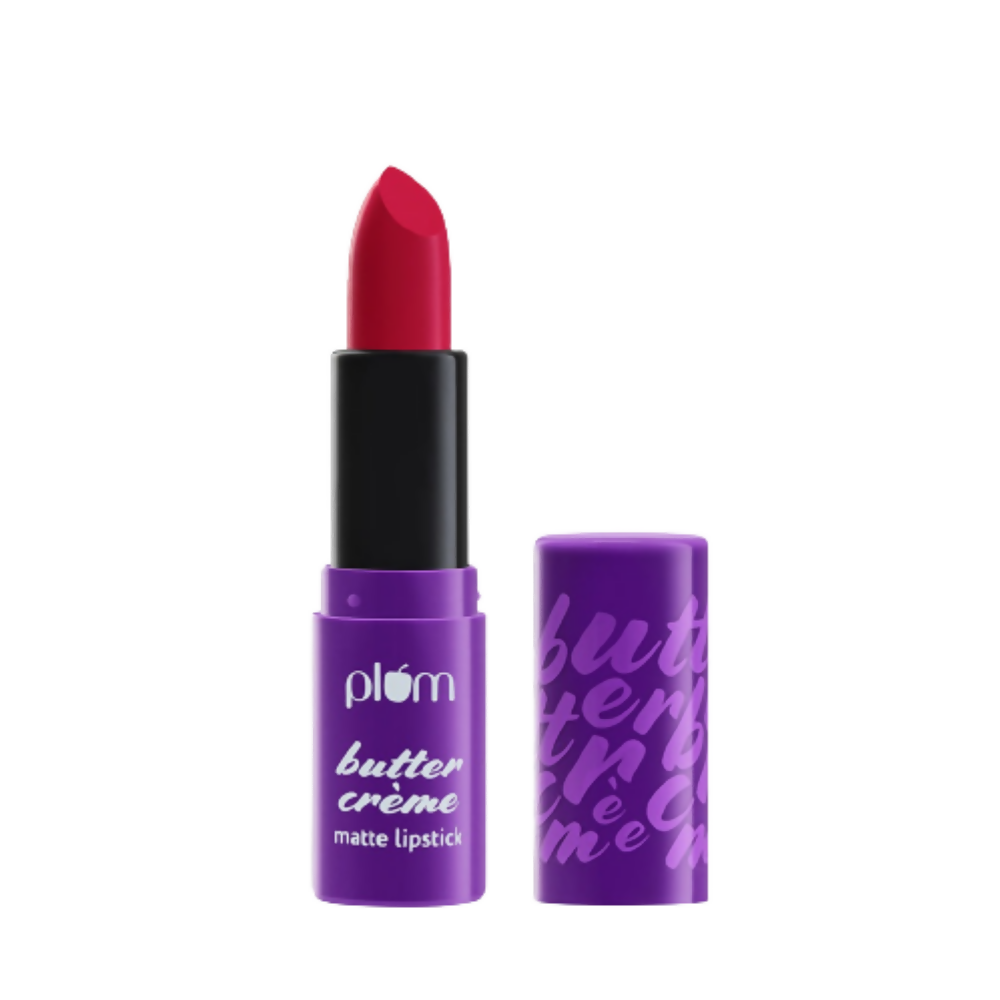 Plum Butter Crème Matte Lipstick Ruby Who? - 135 (Cool Toned Red) - Distacart