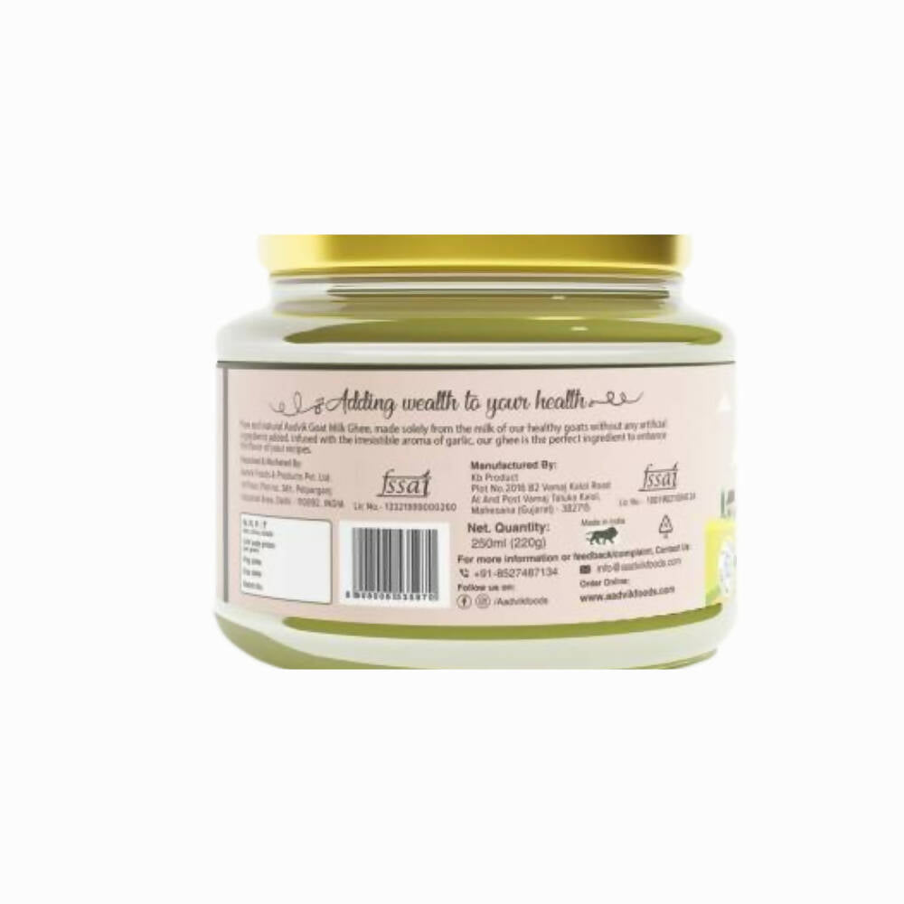 Aadvik A2 Goat Milk Ghee Infused with Garlic - Distacart