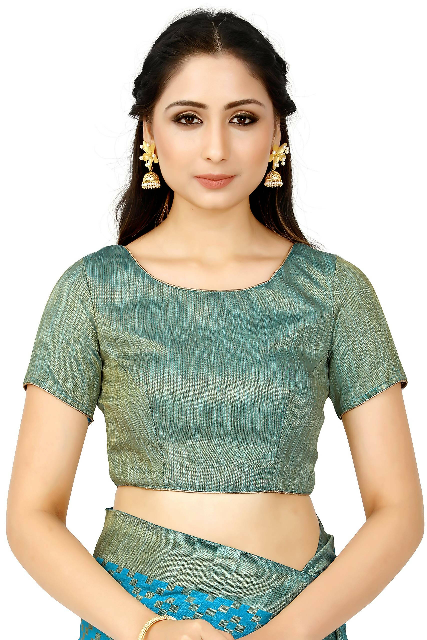 Mimosa Women's Patola Art Silk Turquoise Blue Saree - Distacart