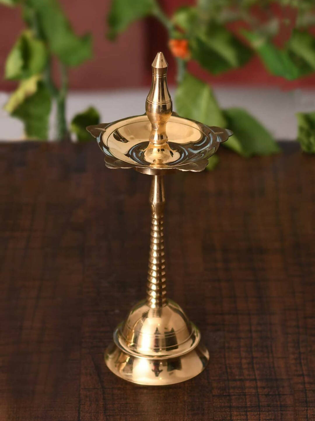 CraftVatika Gold-Toned Fancy Kerala Diya Oil Lamp Stand For Puja Diwali - Distacart