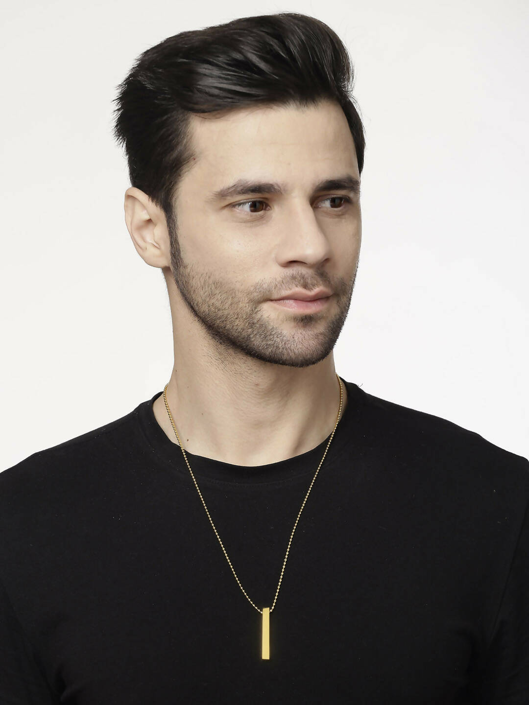 NVR Men Gold Plated Geomatric Pendent With Chain - Distacart