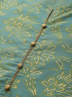 Thumbnail for HERE&NOW Women Green & Golden Printed Straight Kurta - Distacart