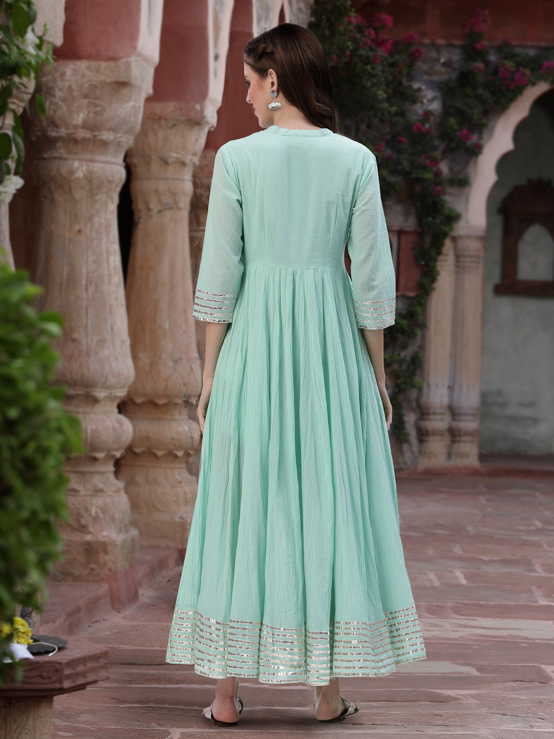 Juniper Women Sky Blue Cotton Solid Flared Dress - Distacart