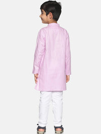 Thumbnail for Sethukrishna Boys Purple Pure Cotton Kurta with Pyjamas - Distacart
