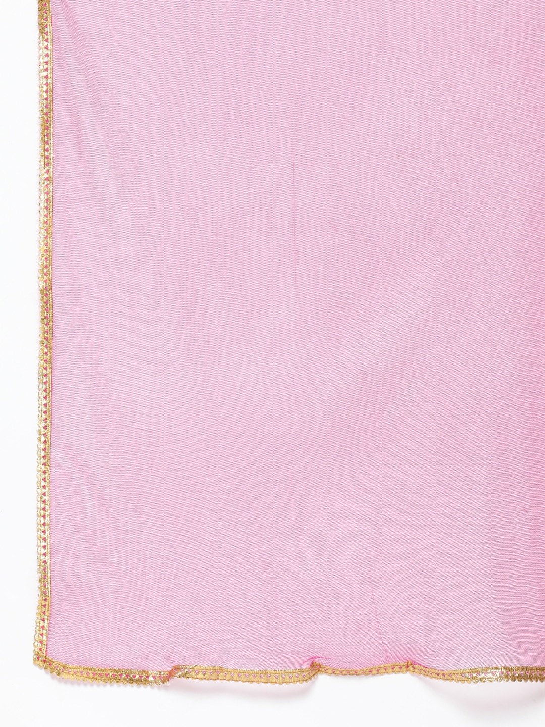 HERE&NOW Women Pink Ethnic Motifs Printed Gotta Patti Kurta with Sharara With Dupatta - Distacart
