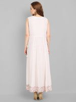 Thumbnail for Juniper Women's Off White Rayon Printed Flared Dress - Distacart