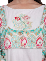 Thumbnail for Kalini Women White Floral Printed Thread Work Kurta - Distacart