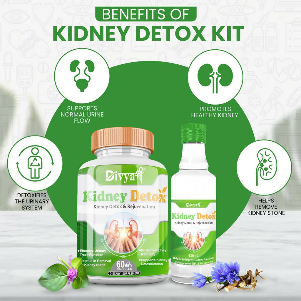 Divya Shree Kidney Detox Capsule & Syrup Combo - Distacart