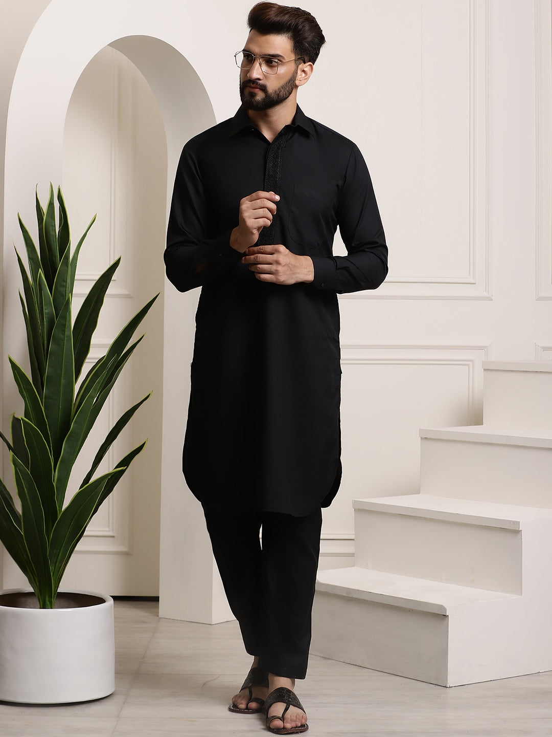 Sojanya Cotton Linen Kurta With Pyjamas - Distacart