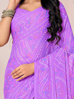 Thumbnail for Kalini Bandhani Printed Saree - Distacart