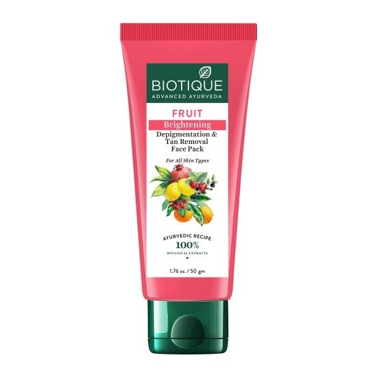 Biotique Advanced Ayurveda Fruit Brightening Depigmentation & Tan Removal Face Pack - Distacart