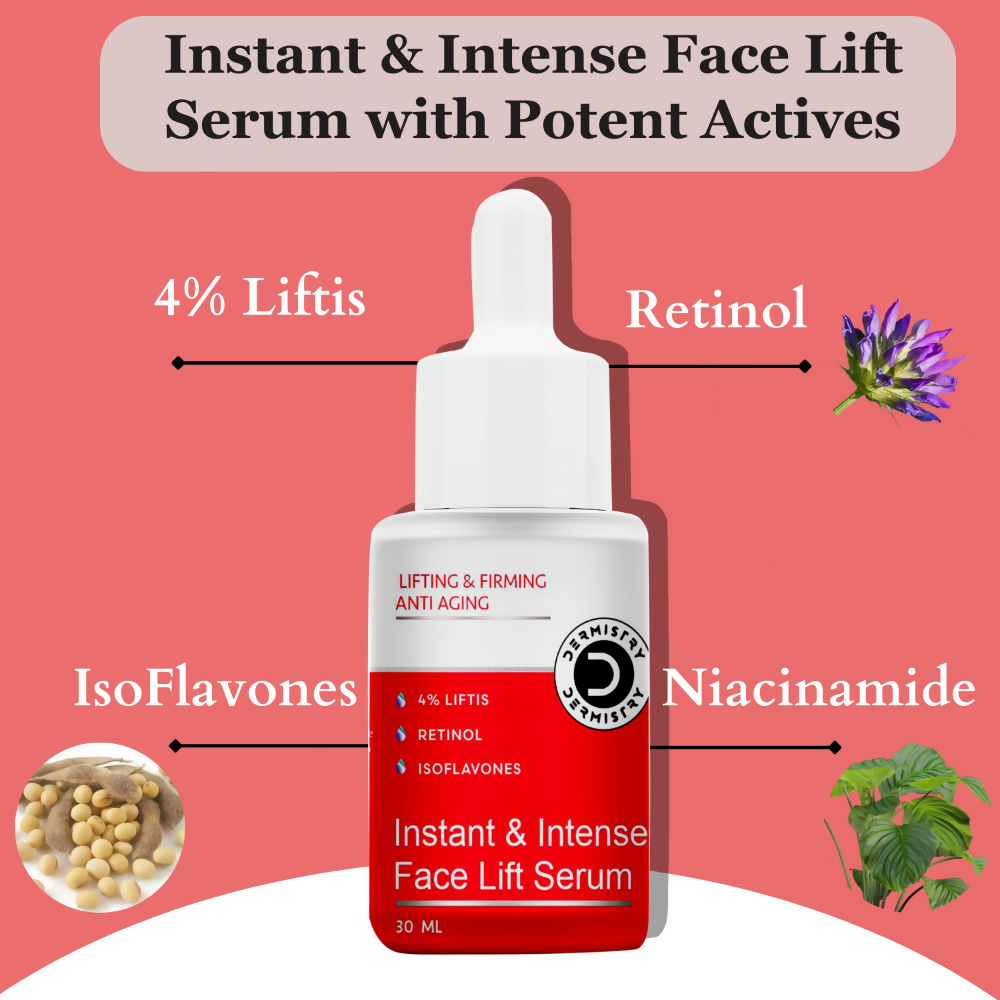 Dermistry Instant Intense Anti Aging Lifting Firming Face Serum Retinol Hyaluronic Acid for Wrinkles - Distacart