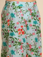 Thumbnail for Sangria Women V-Neck Floral Printed Regular Kurta with Palazzos & With Dupatta - Distacart