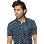 Thumbnail for Men's Cotton Printed Green Polo Tshirt Half Sleeve - Distacart