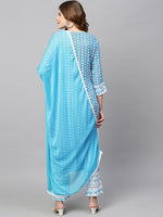 Thumbnail for Kalini Ethnic Motifs Printed Kurta with Trousers & Dupatta - Distacart