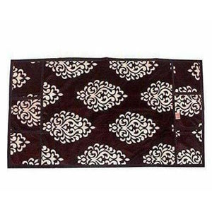 Floral Design Fridge Top Cover with 6 Utility Pockets - Brown Color - Distacart