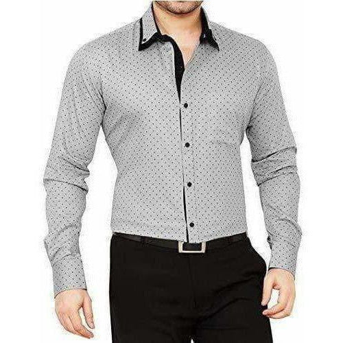 Men&#39;s Cotton Casual Polka Printed Shirt - Distacart