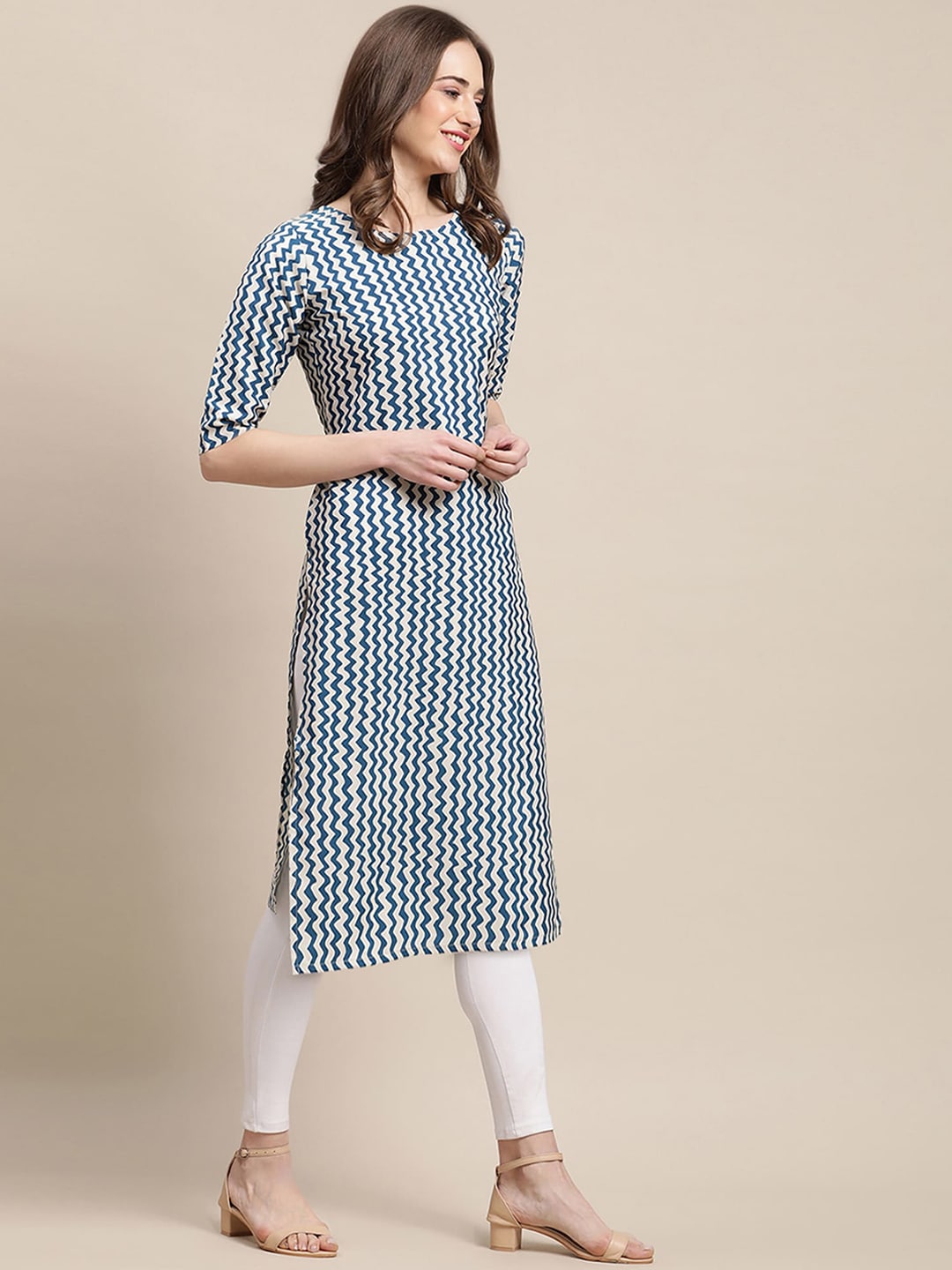 Kalini Women Pack of 2 Geometric Printed Crepe Kurtas - Distacart