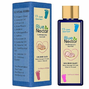 Blue Nectar Shubhr Baby Massage Oil with Ghee Almond