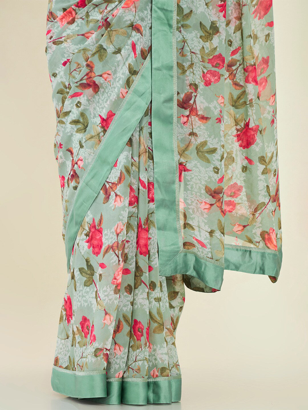 Soch Floral Printed Pure Georgette Saree - Distacart