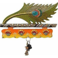 Thumbnail for Jaipur Crafts Beautiful MorPankhi Wooden Key Holder - Distacart