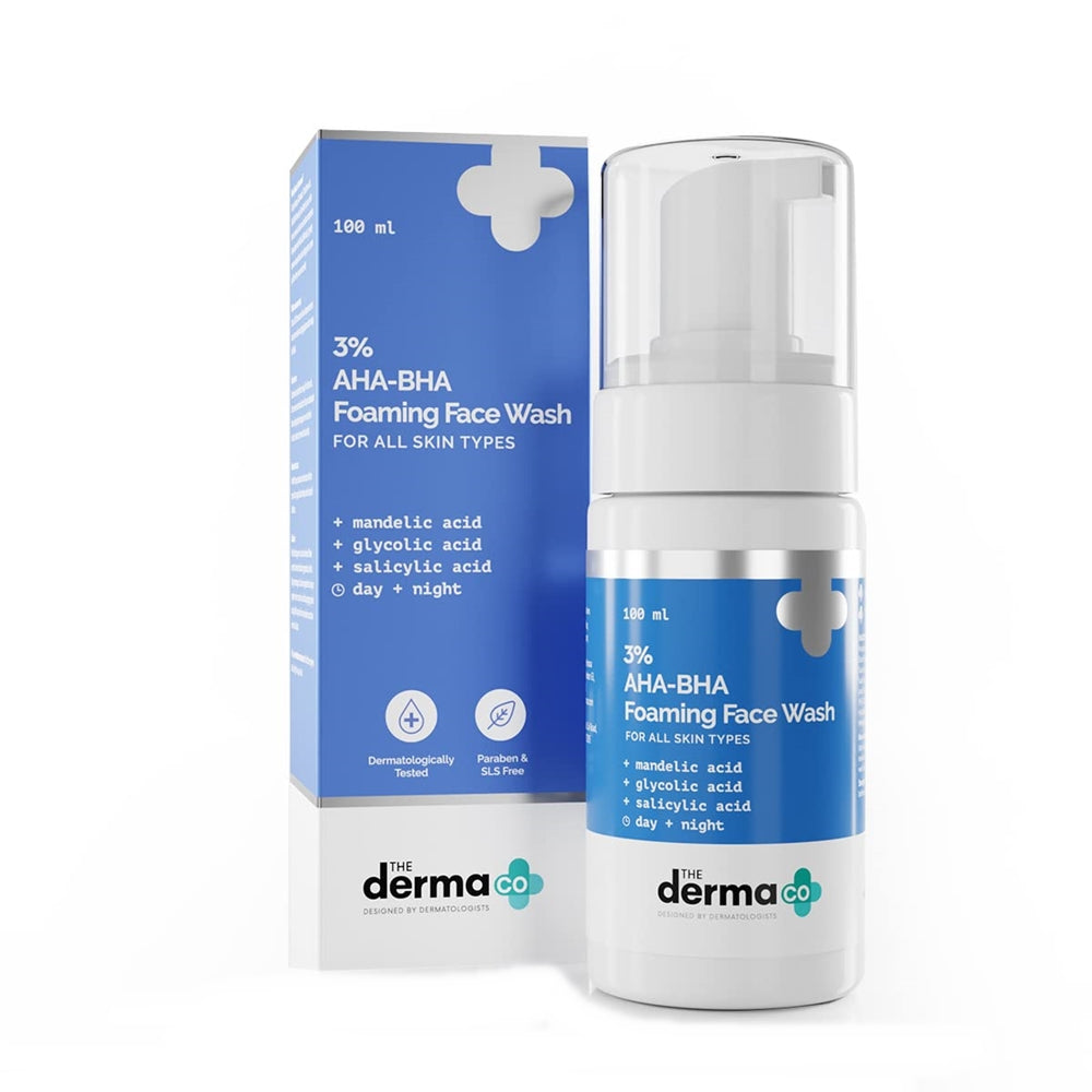 The Derma Co AHA-BHA Foaming Cleanser for All Skin Types