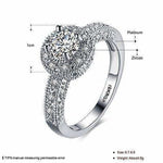 Thumbnail for Crystal Royal Queen Sterling Silver Plated Ring - Distacart