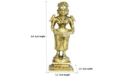 Thumbnail for Oil Lamp Deep Lady Brass Collectible Handicraft Small Art