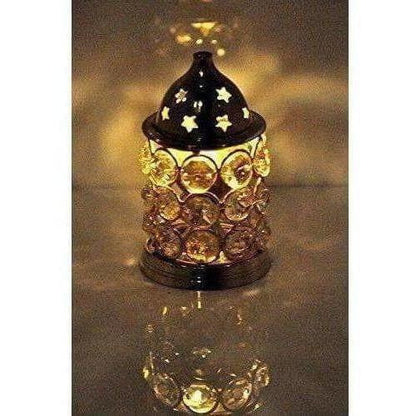 Brass Akhand Diya -Diamond Crystal Deepak - Oil Lamp - Distacart