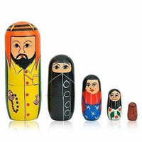 Thumbnail for Indian doll - Kids Handmade Hand Painted Cute Wooden Indian Women Nesting Dolls - Distacart