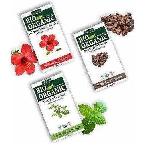 Indus Valley Organic Hibiscus and Reetha Powder with Tulsi, 300g - Distacart