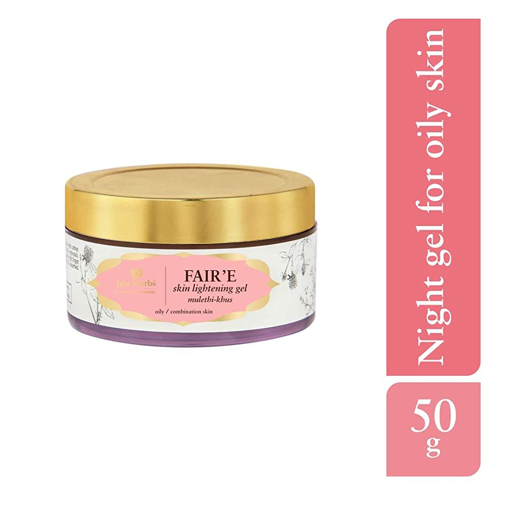 Just Herbs Fair'e Mulethi-Khus Skin Brightening Gel - Distacart