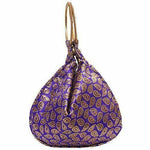 Thumbnail for Ethnic Clutch Silk Potli Batwa Pouch Bag with Metal Bead work - Distacart