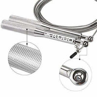 Thumbnail for Kobo Metal Speed Aluminum Jump Rope (Silver) - Distacart